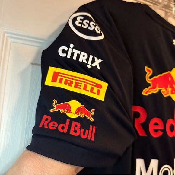 PUMA Red Bull Aston Martin Soccer Futbol Activewear Track Team Tee Shirt XS NWT - Picture 10 of 16